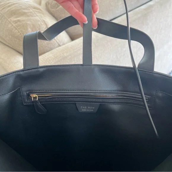 The Row Graham Leather Tote in Black - Picture 8 of 11